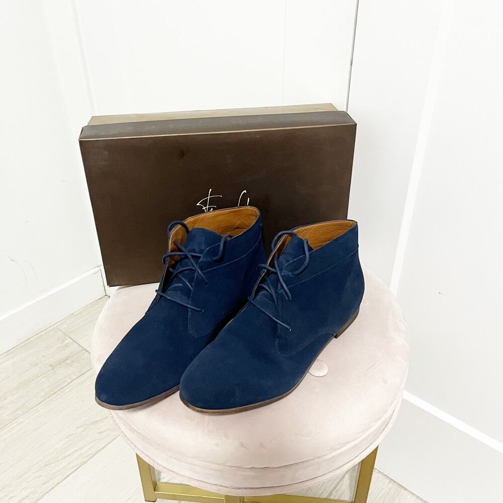 Franco Sarto Blue Suede Chukka Boots Size 9.5